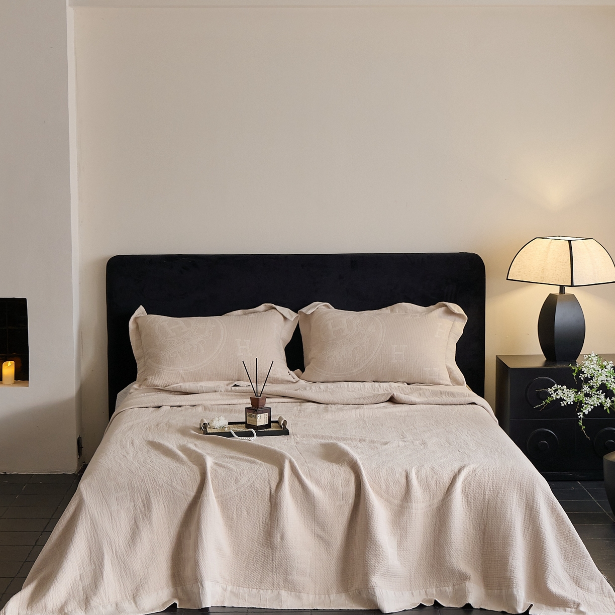 91家纺网 家纺一手货源 找家纺 （总）沐瑟家纺 2025新款简约风多功能纱布盖毯纱布毯子毛巾被床盖沙发巾单毯枕巾枕套三件套