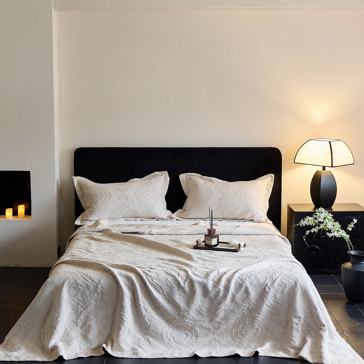 91家纺网 家纺一手货源 找家纺 沐瑟家纺 2025新款简约风多功能纱布盖毯纱布毯子毛巾被床盖沙发巾单毯枕巾枕套三件套 大马士革本色