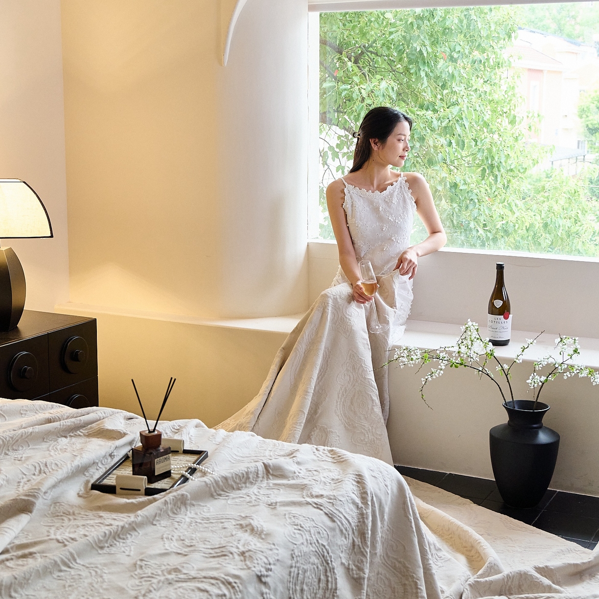 91家纺网 家纺一手货源 找家纺 沐瑟家纺 2025新款简约风多功能纱布盖毯纱布毯子毛巾被床盖沙发巾单毯枕巾枕套三件套 大马士革本色