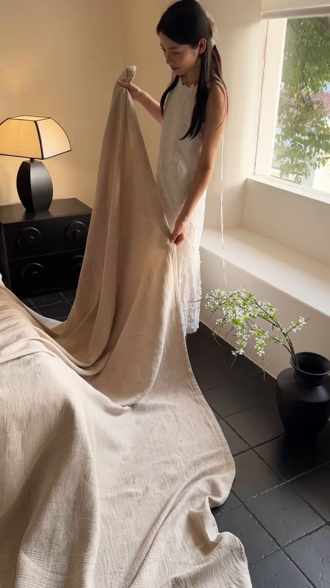 91家纺网 家纺一手货源 找家纺 （总）沐瑟家纺 2025新款简约风多功能纱布盖毯纱布毯子毛巾被床盖沙发巾单毯枕巾枕套三件套