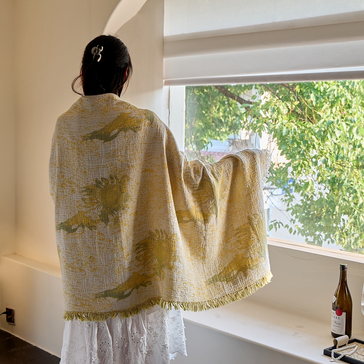 91家纺网 家纺一手货源 找家纺 沐瑟家纺 2025新款流苏披肩毯毛毯毯子 柚屿