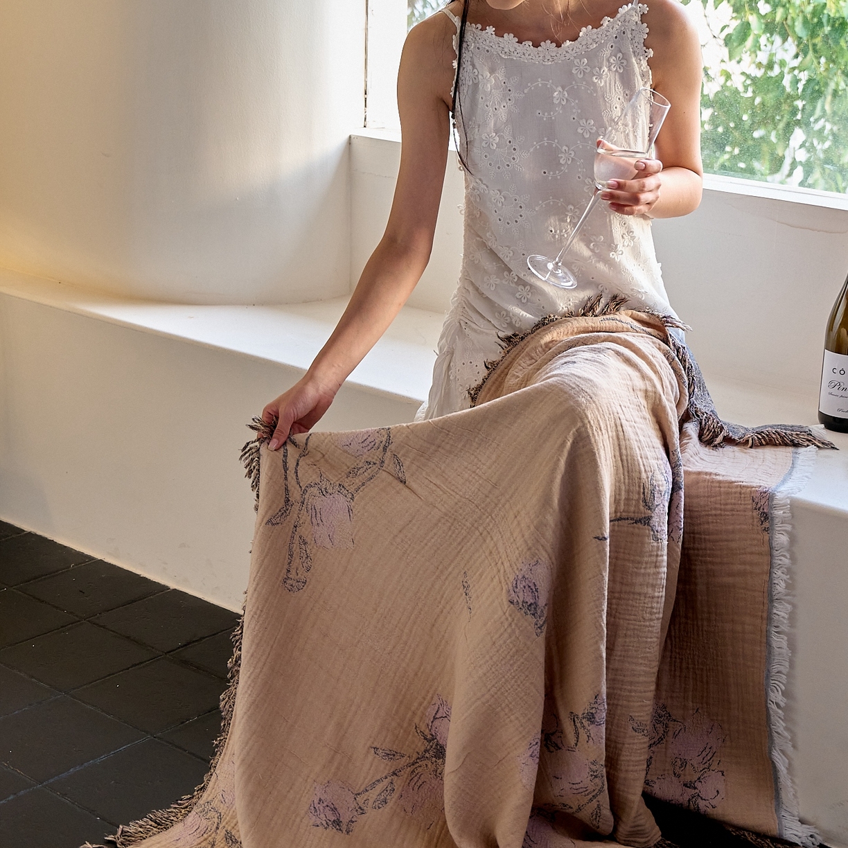 91家纺网 家纺一手货源 找家纺 沐瑟家纺 2025新款流苏披肩毯毛毯毯子 沅蔓