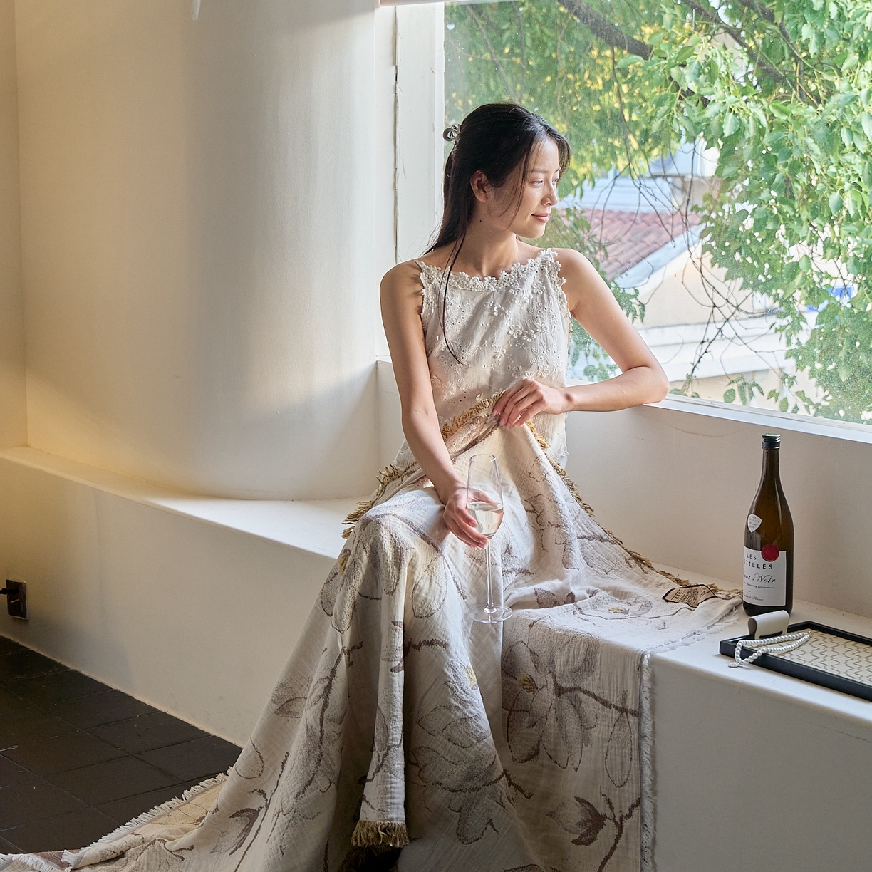 91家纺网 家纺一手货源 找家纺 沐瑟家纺 2025新款流苏披肩毯毛毯毯子 木栀