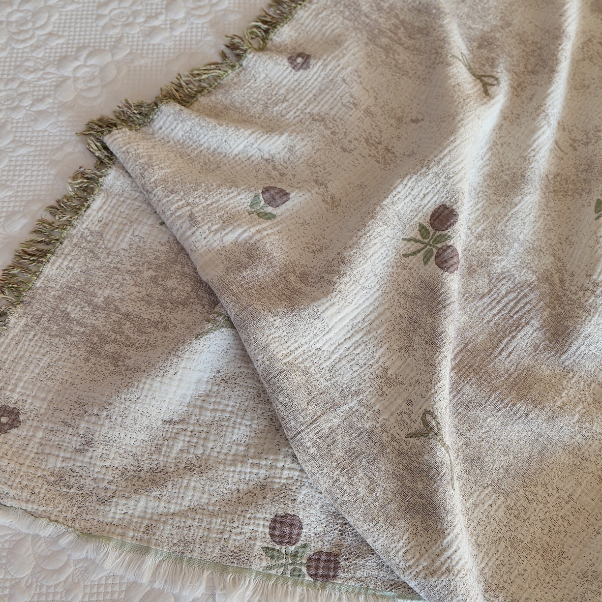 91家纺网 家纺一手货源 找家纺 沐瑟家纺 2025新款流苏披肩毯毛毯毯子 薇禾