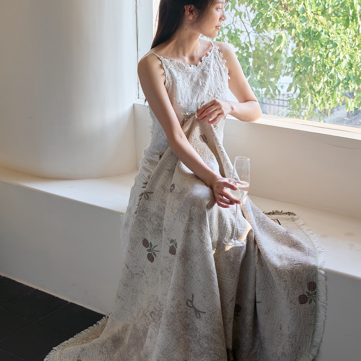 91家纺网 家纺一手货源 找家纺 沐瑟家纺 2025新款流苏披肩毯毛毯毯子 薇禾