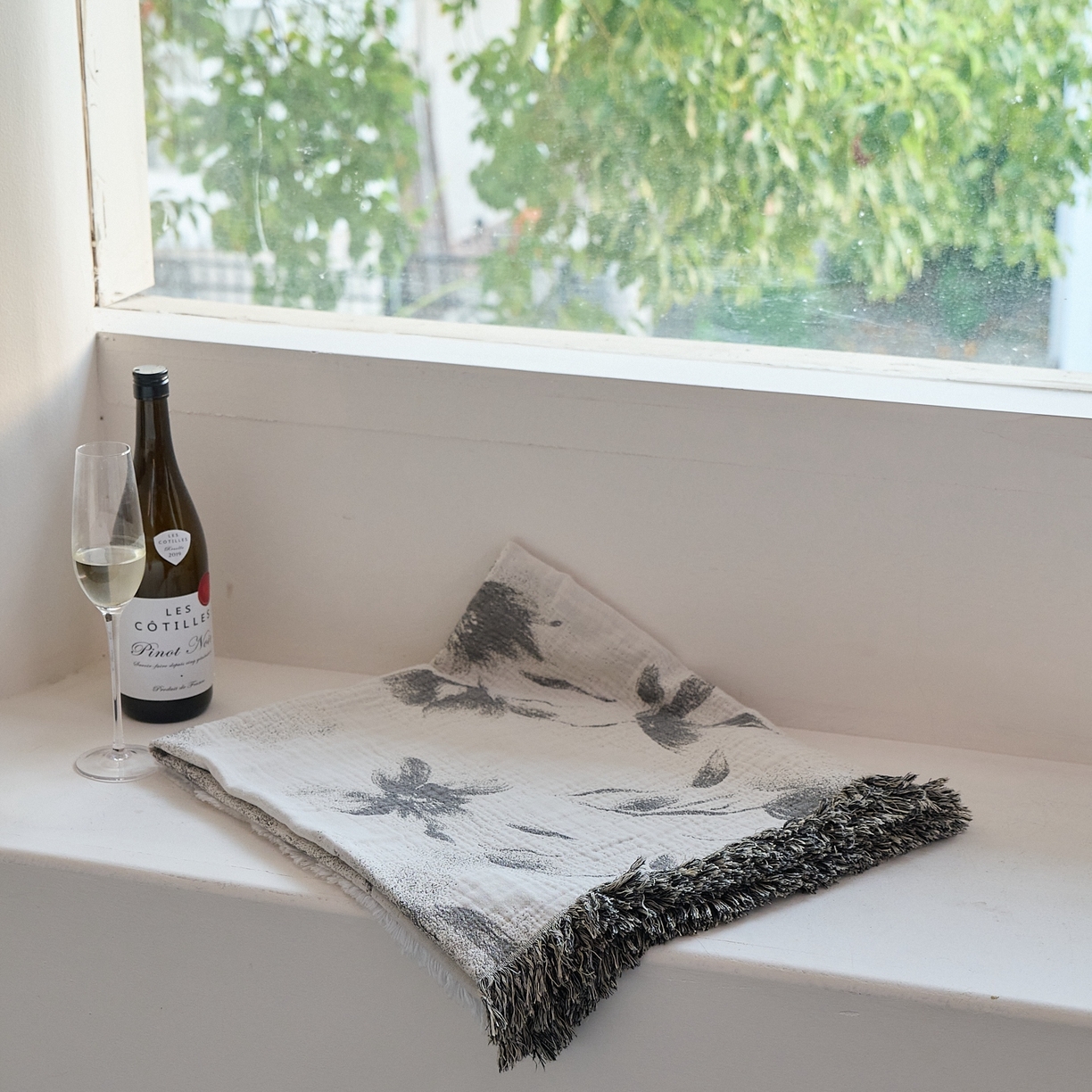 91家纺网 家纺一手货源 找家纺 沐瑟家纺 2025新款流苏披肩毯毛毯毯子 水墨花