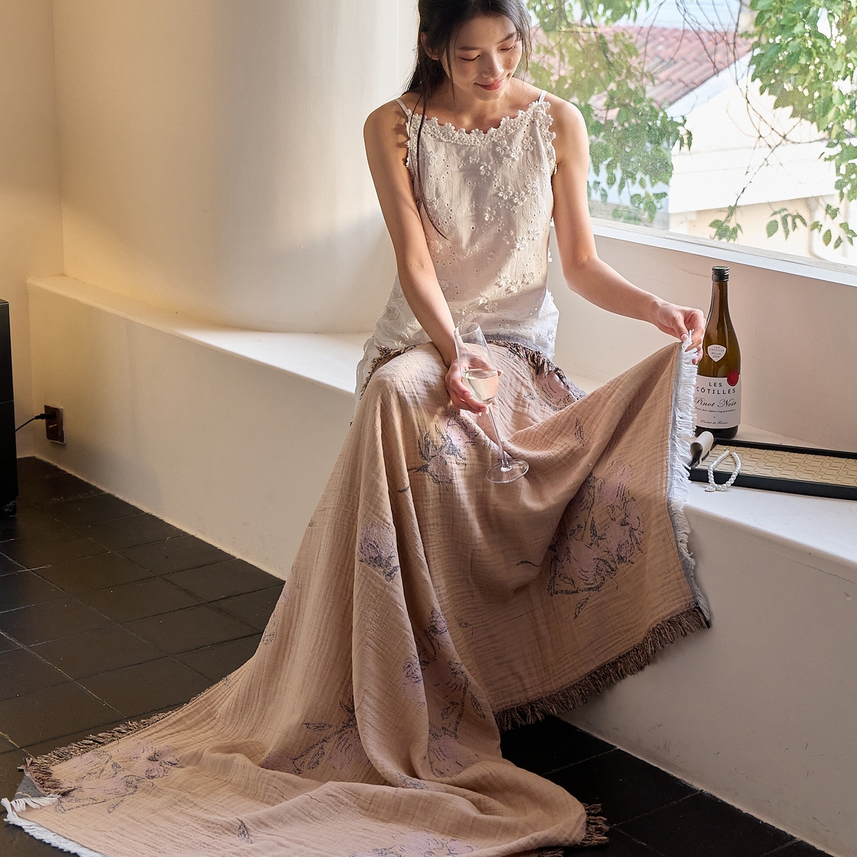 91家纺网 家纺一手货源 找家纺 沐瑟家纺 2025新款流苏披肩毯毛毯毯子 沅蔓