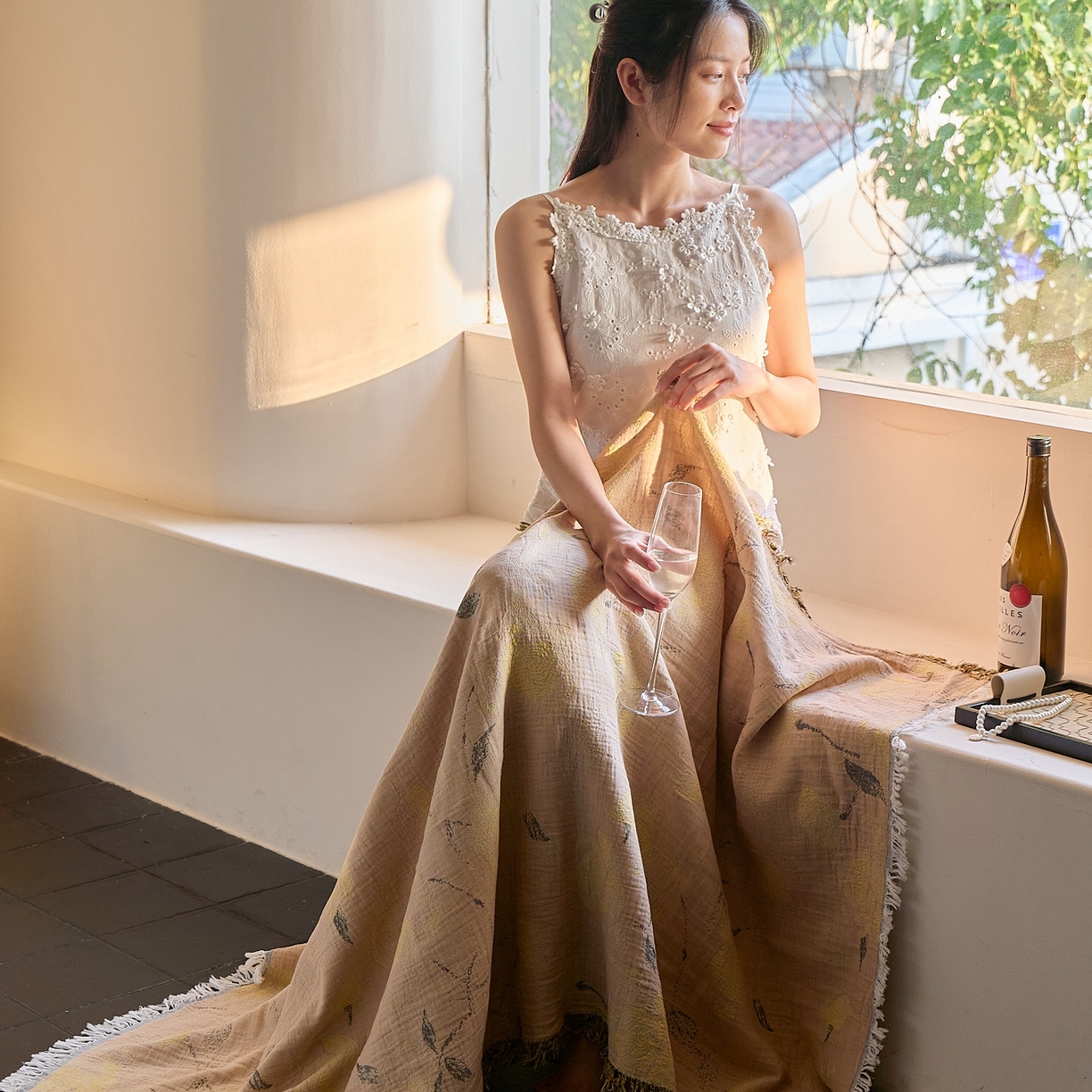 91家纺网 家纺一手货源 找家纺 沐瑟家纺 2025新款流苏披肩毯毛毯毯子 柠染