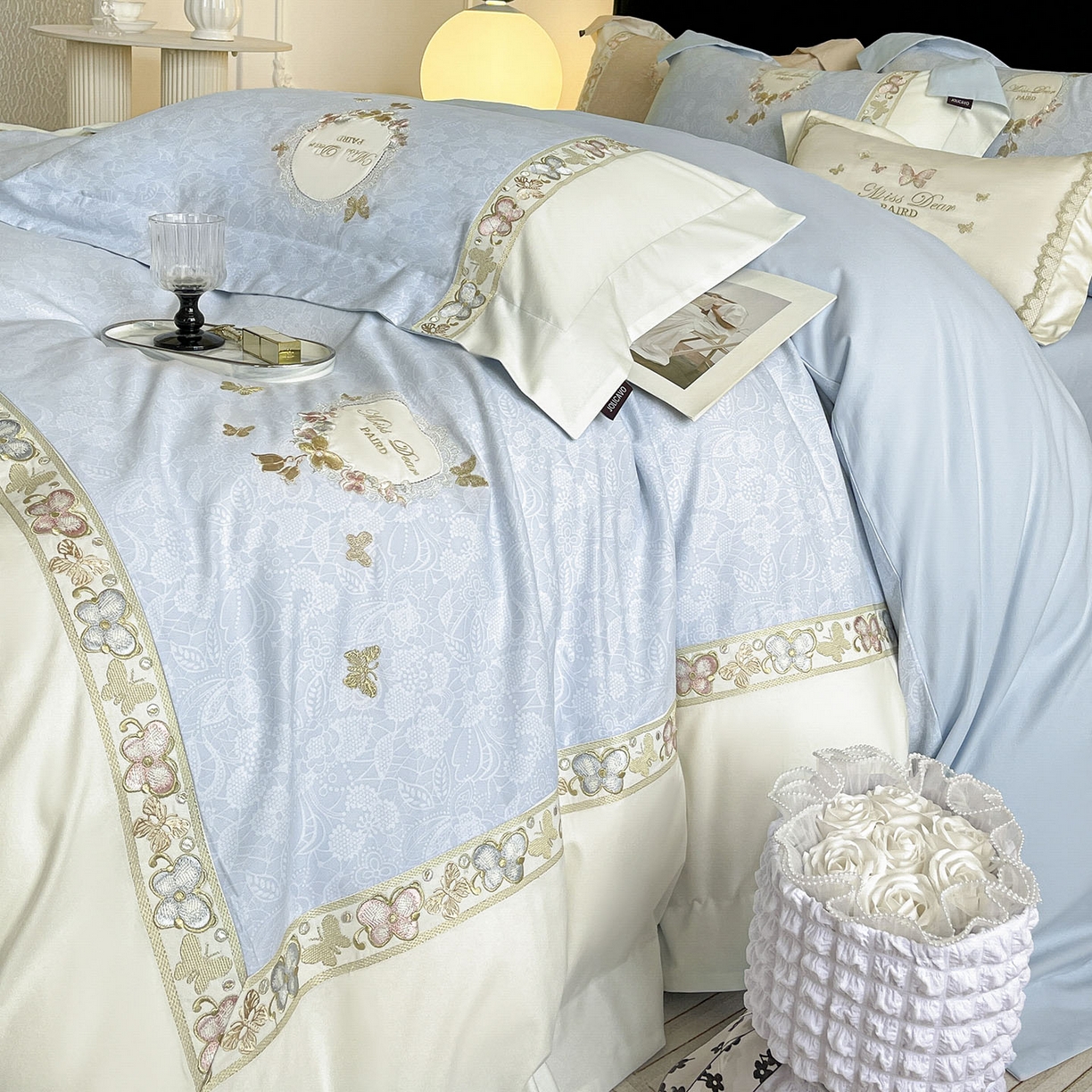 91家纺网 家纺一手货源 找家纺 （总）爱妮菲家纺 2025新款轻奢风A类加厚全棉磨毛四件套纯棉重工刺绣保暖被套床单高级感床笠冬季床