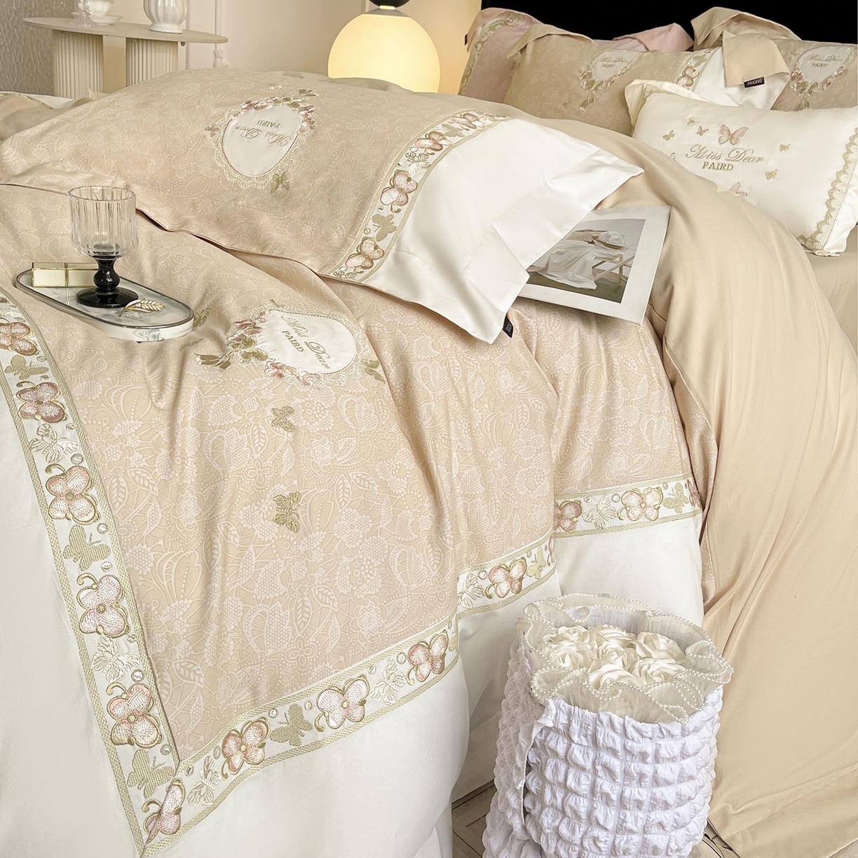 91家纺网 家纺一手货源 找家纺 （总）爱妮菲家纺 2025新款轻奢风A类加厚全棉磨毛四件套纯棉重工刺绣保暖被套床单高级感床笠冬季床