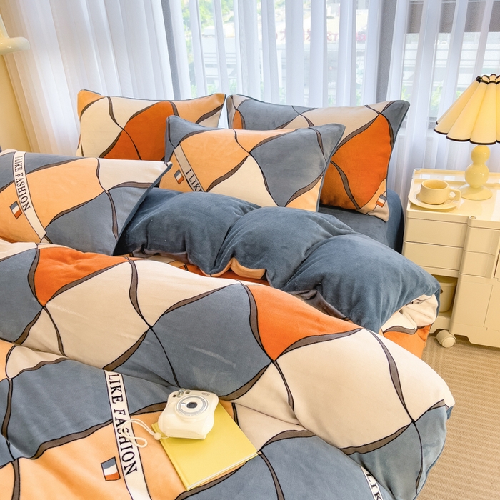 91家纺网 家纺一手货源 找家纺 （总）印季家纺 2025新款加厚印花保暖牛奶绒四件套