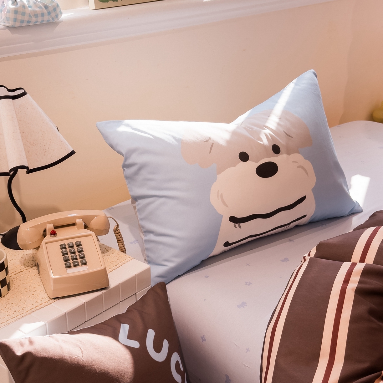 91家纺网 家纺一手货源 找家纺 （总）呗旺鹿 2025新款全棉纯棉卡通大版数码毛巾绣工艺款茶杯小狗四件套