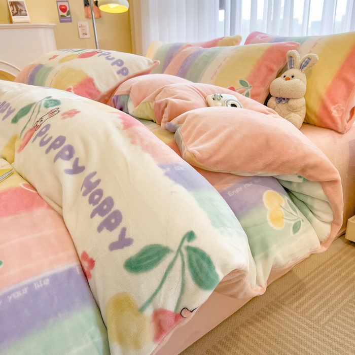 91家纺网 家纺一手货源 找家纺 （总）印季家纺 2025新款加厚印花保暖牛奶绒四件套