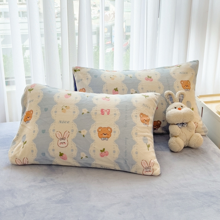 91家纺网 家纺一手货源 找家纺 印季家纺 2025新款加厚印花保暖牛奶绒四件套 茶话会