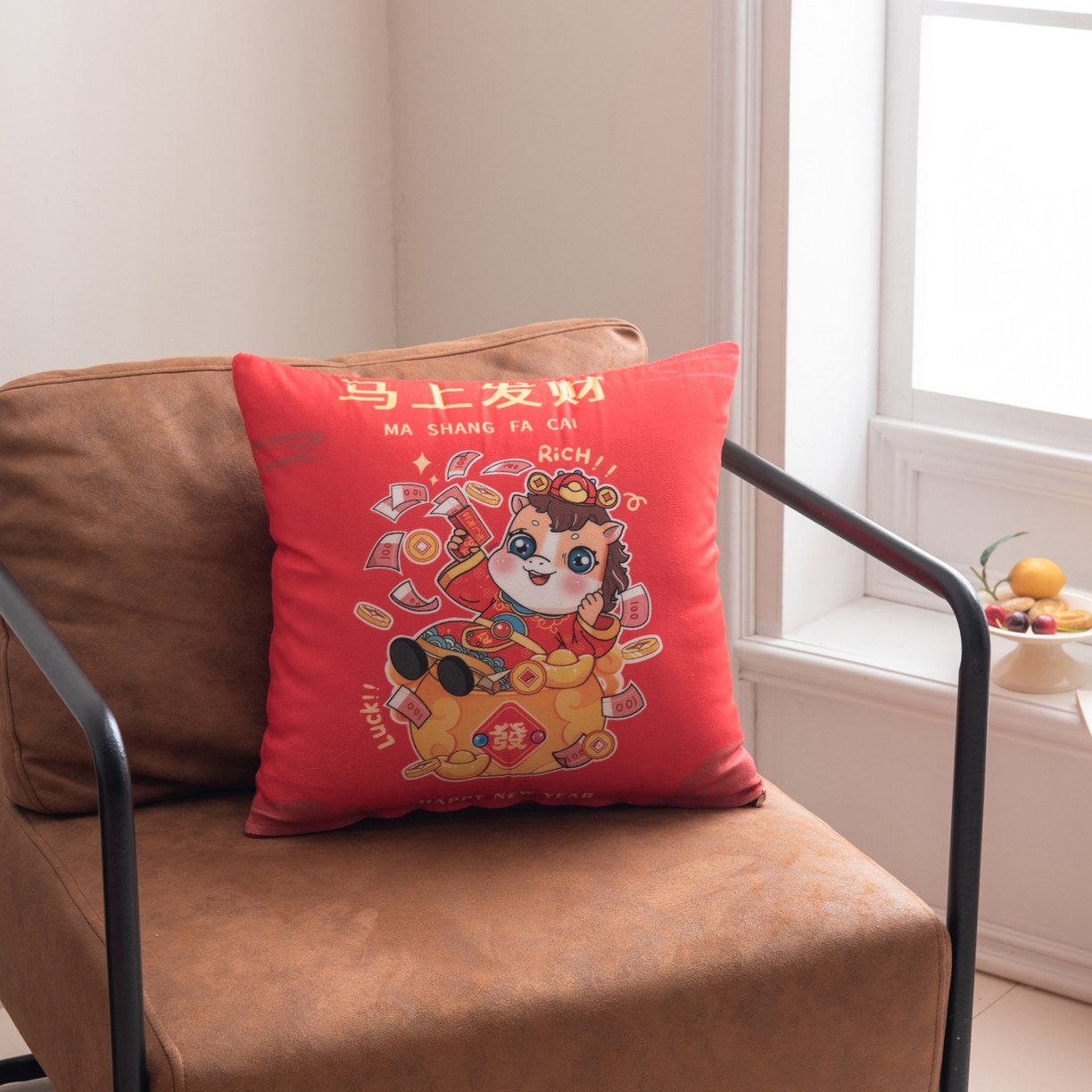 91家纺网 家纺一手货源 找家纺 （总）博笔熊家纺 2025新款马年可爱短毛绒抱枕