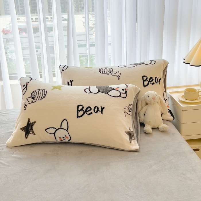 91家纺网 家纺一手货源 找家纺 印季家纺 2025新款加厚印花保暖牛奶绒四件套 蜂蜜罐