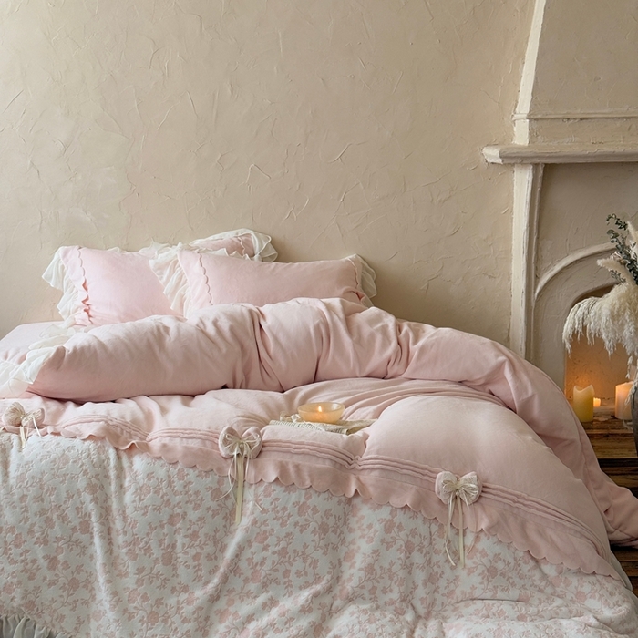 （总）佳汐蓝家纺 2025新款230g牛奶绒雕花四件套-泡芙（卷后不低于298元)