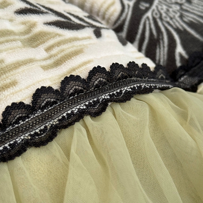 91家纺网 家纺一手货源 找家纺 （总）佳汐蓝家纺 2025新款230g牛奶绒雕花四件套-朝花夕拾(卷后不低于298元)