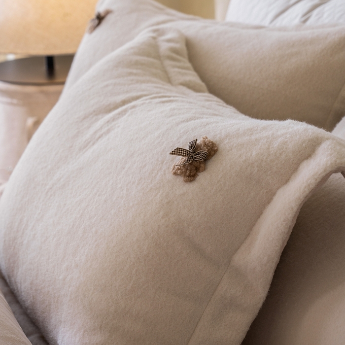 91家纺网 家纺一手货源 找家纺 佳汐蓝家纺 2025新款糯米绒四件套系列（床单圆角卷边） 糯米绒 芝士奶