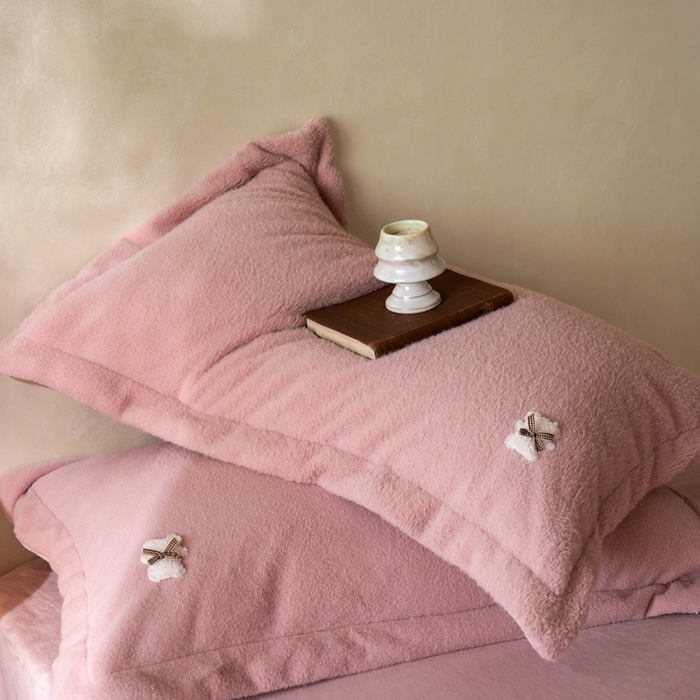 91家纺网 家纺一手货源 找家纺 佳汐蓝家纺 2025新款糯米绒四件套系列（床单圆角卷边） 糯米绒-裸粉