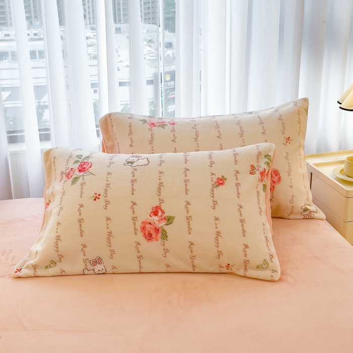 91家纺网 家纺一手货源 找家纺 印季家纺 2025新款加厚印花保暖牛奶绒四件套 雀跃