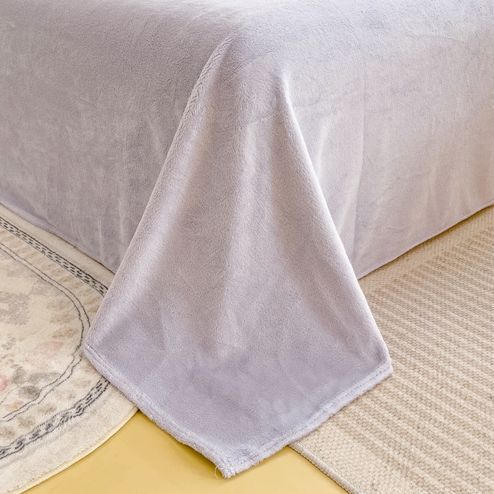 91家纺网 家纺一手货源 找家纺 印季家纺 2025新款加厚印花保暖牛奶绒四件套 郁兔-紫