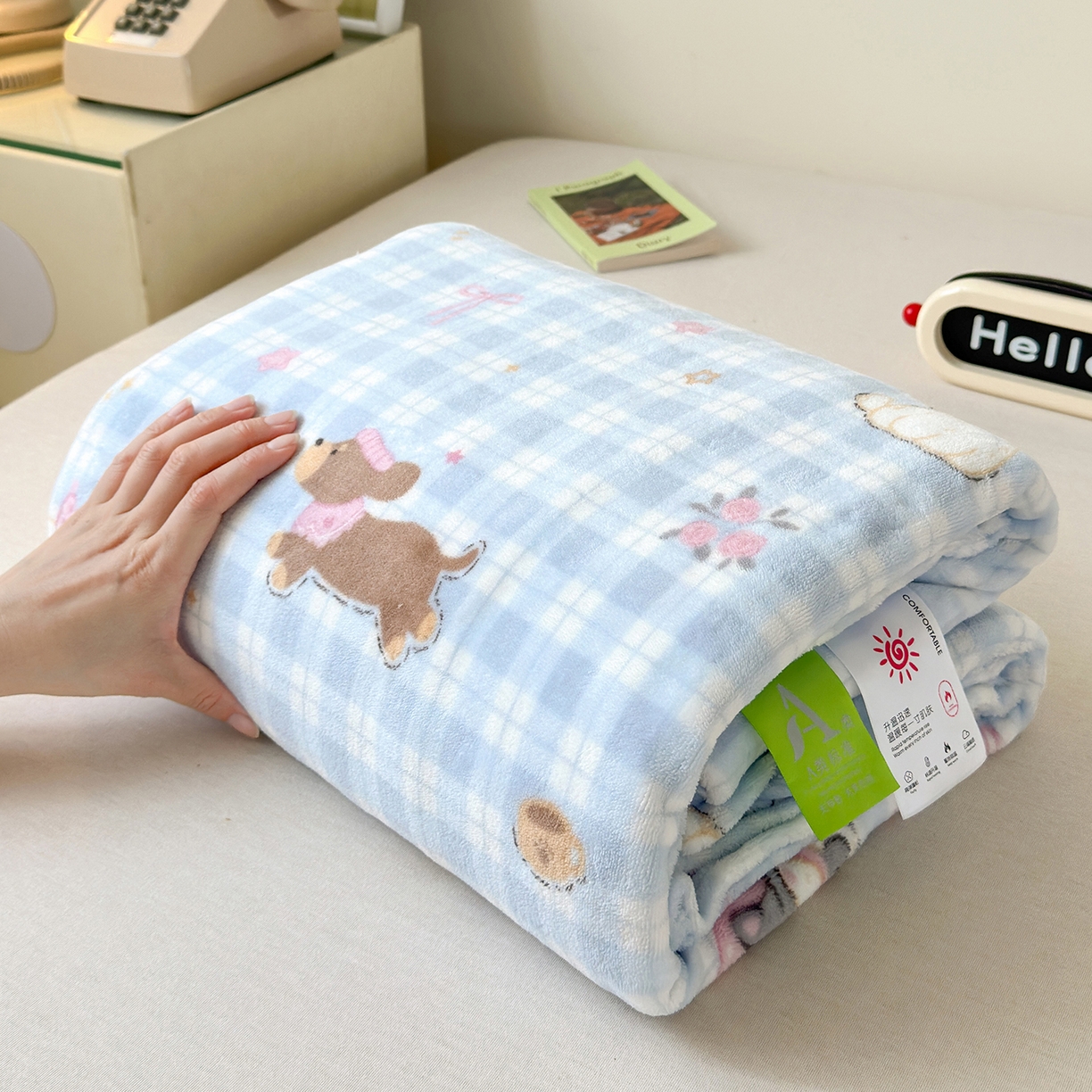 91家纺网 家纺一手货源 找家纺 （总）沐芷 2025 A类牛奶绒毛毯印花盖毯毛毯午休毯卡通多功能沙发毯空调毯 提供买家秀（下载文件包，包含买家秀）