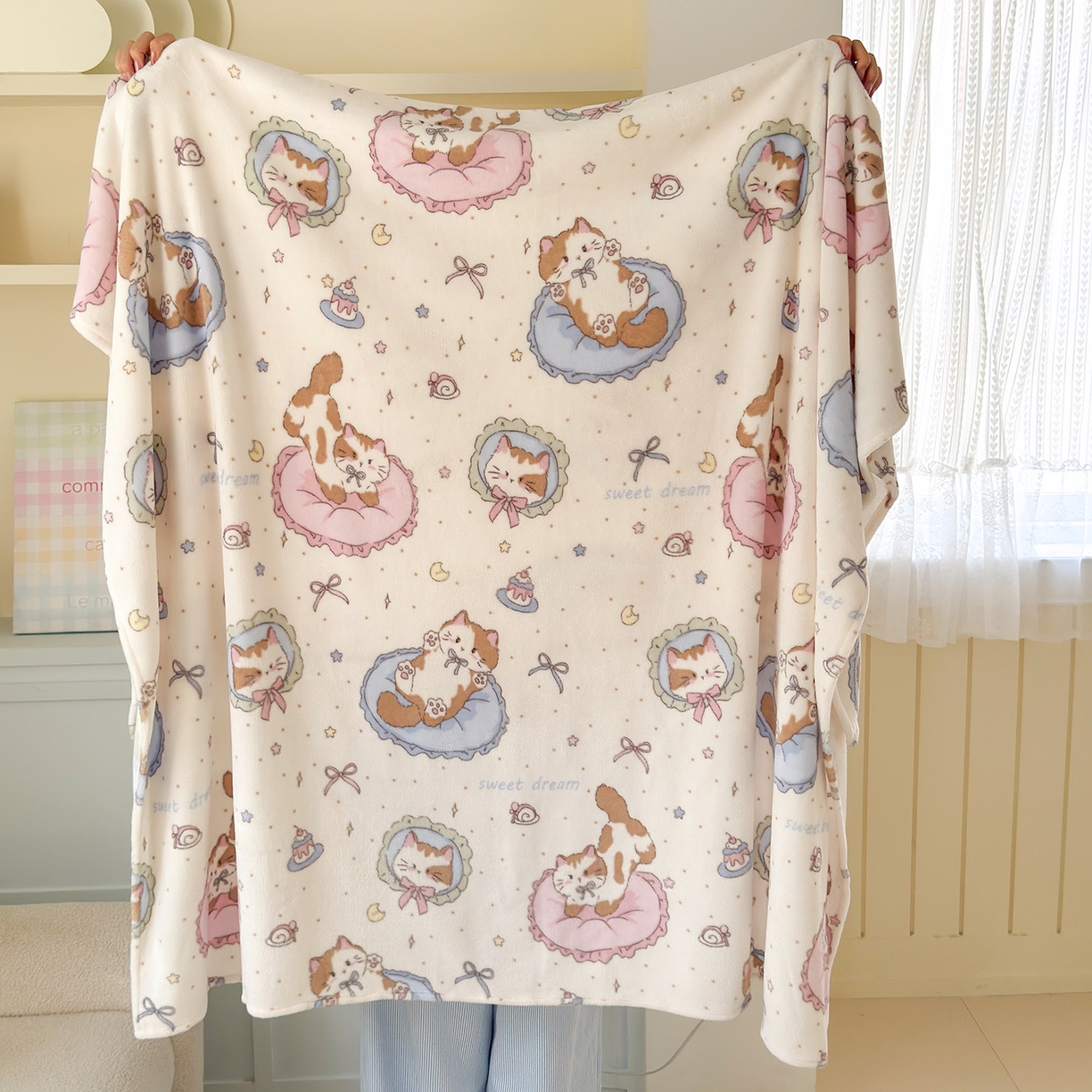 91家纺网 家纺一手货源 找家纺 沐芷 2025 A类牛奶绒毛毯印花盖毯毛毯午休毯卡通多功能沙发毯空调毯 提供买家秀（下载文件包，包含买家秀） 【绒】猫咪礼物