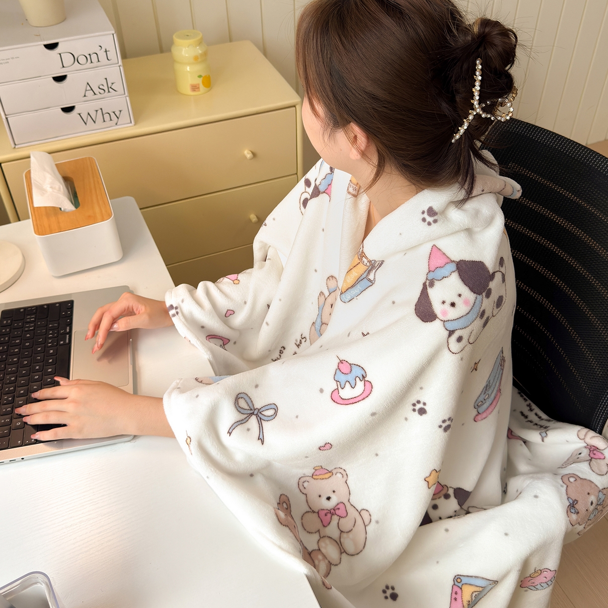 91家纺网 家纺一手货源 找家纺 沐芷 2025 A类牛奶绒毛毯印花盖毯毛毯午休毯卡通多功能沙发毯空调毯 提供买家秀（下载文件包，包含买家秀） 【绒】磁带熊仔