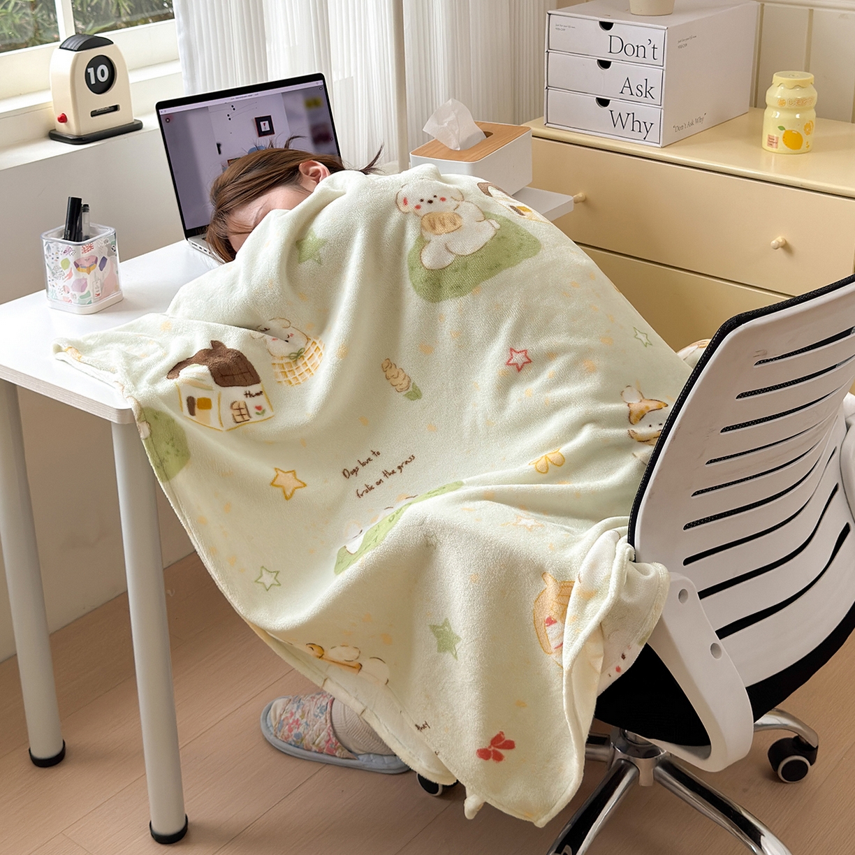 91家纺网 家纺一手货源 找家纺 沐芷 2025 A类牛奶绒毛毯印花盖毯毛毯午休毯卡通多功能沙发毯空调毯 提供买家秀（下载文件包，包含买家秀） 【绒】奶萌修狗