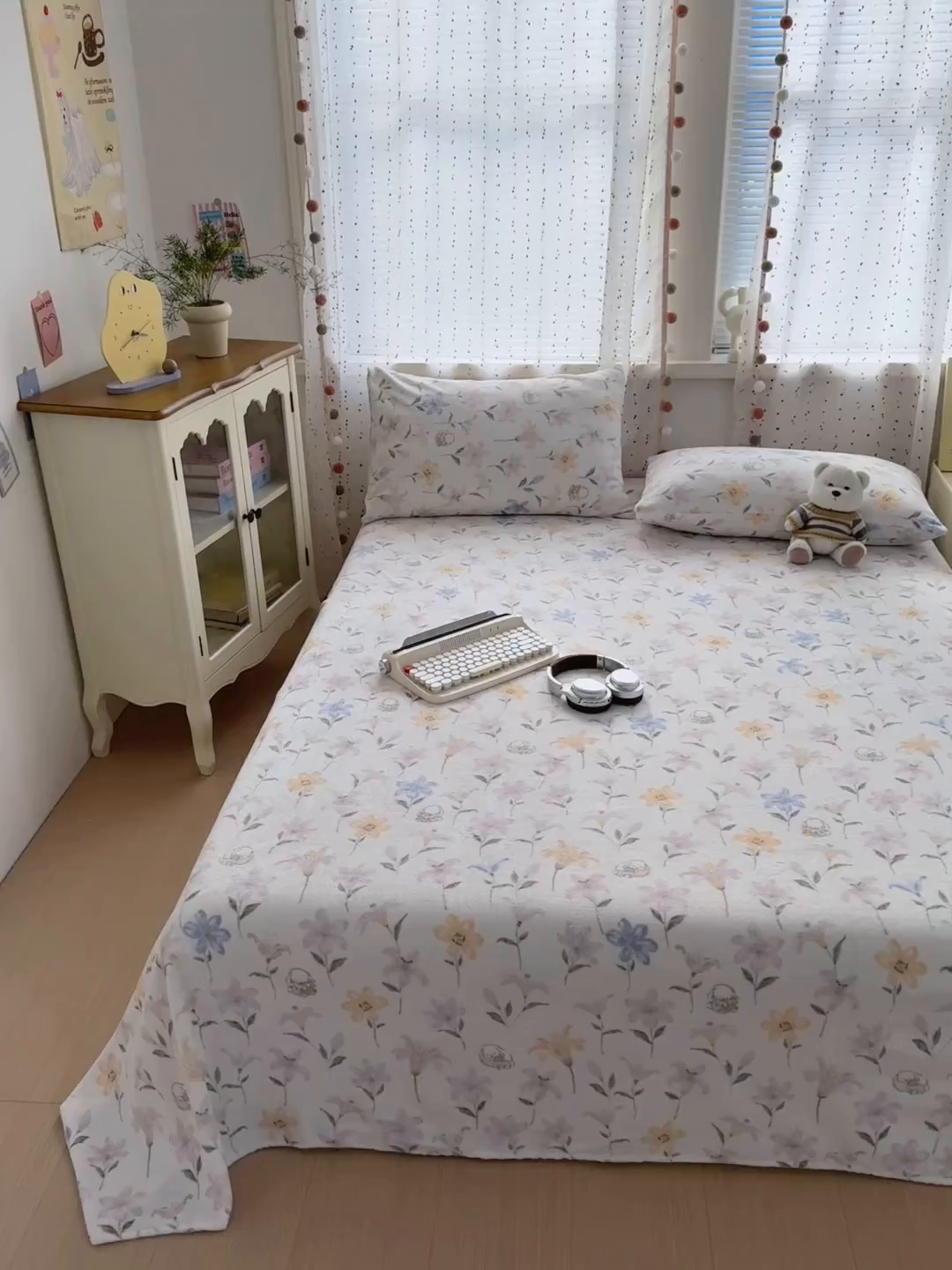 91家纺网 家纺一手货源 找家纺 沐芷 2025 A类牛奶绒床单高克重加厚床单单件加绒床单三件套珊瑚绒 提供买家秀（下载文件包，包含买家秀） 【绒】百合兔