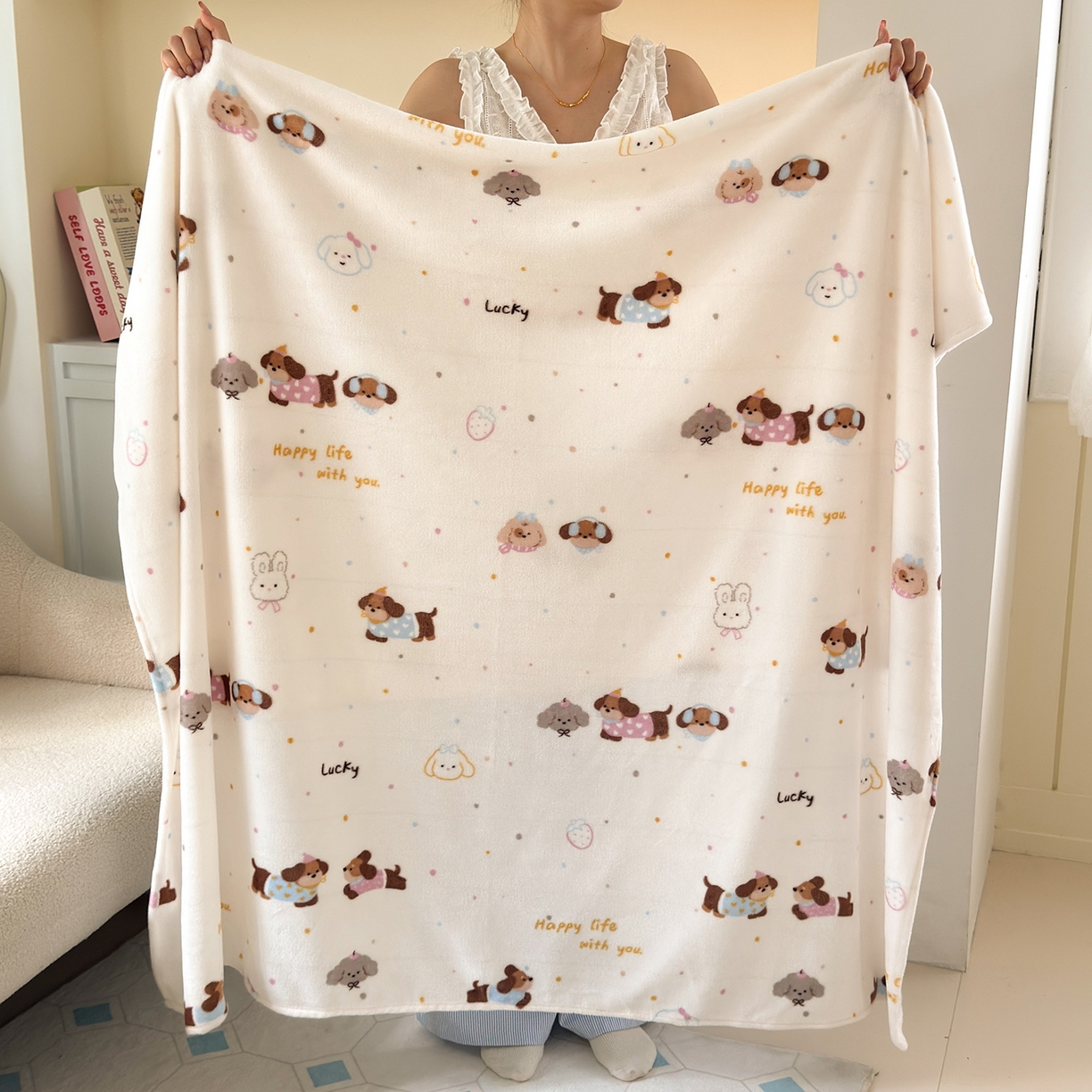 沐芷 2025 A类牛奶绒毛毯印花盖毯毛毯午休毯卡通多功能沙发毯空调毯 提供买家秀（下载文件包，包含买家秀） 【绒】腊肠狗联盟
