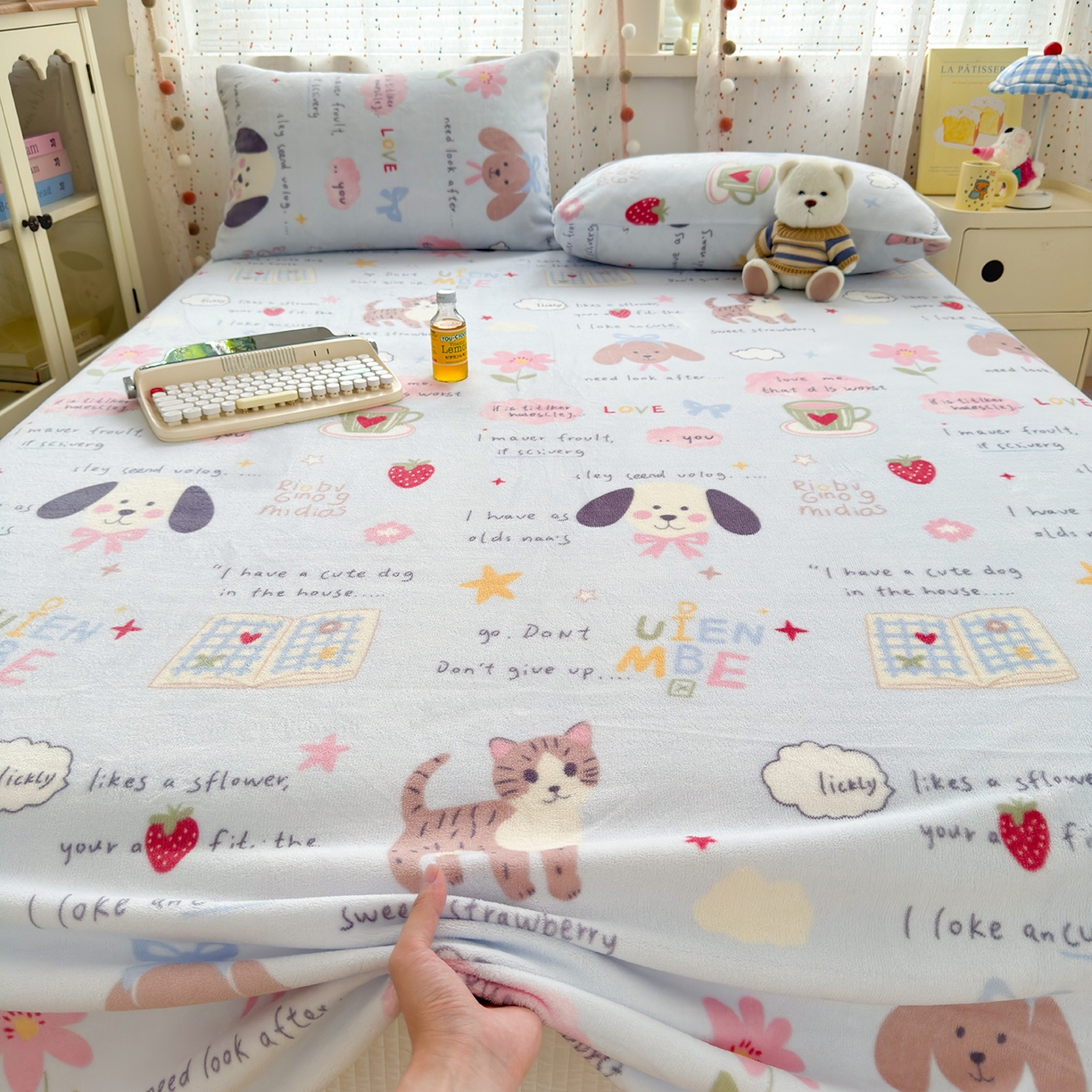 91家纺网 家纺一手货源 找家纺 沐芷 2025 A类牛奶绒床单高克重加厚床单单件加绒床单三件套珊瑚绒 提供买家秀（下载文件包，包含买家秀） 【绒】趣味课堂