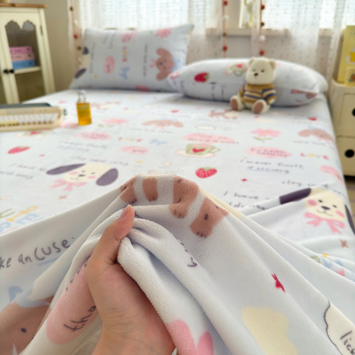 91家纺网 家纺一手货源 找家纺 沐芷 2025 A类牛奶绒床单高克重加厚床单单件加绒床单三件套珊瑚绒 提供买家秀（下载文件包，包含买家秀） 【绒】趣味课堂