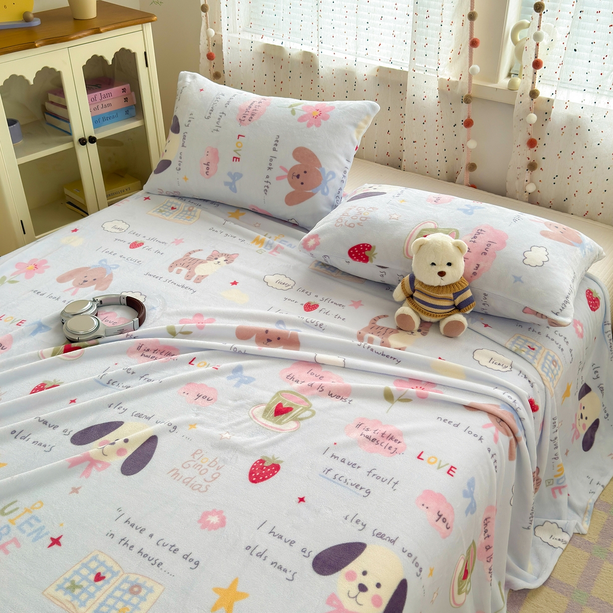 91家纺网 家纺一手货源 找家纺 沐芷 2025 A类牛奶绒床单高克重加厚床单单件加绒床单三件套珊瑚绒 提供买家秀（下载文件包，包含买家秀） 【绒】趣味课堂