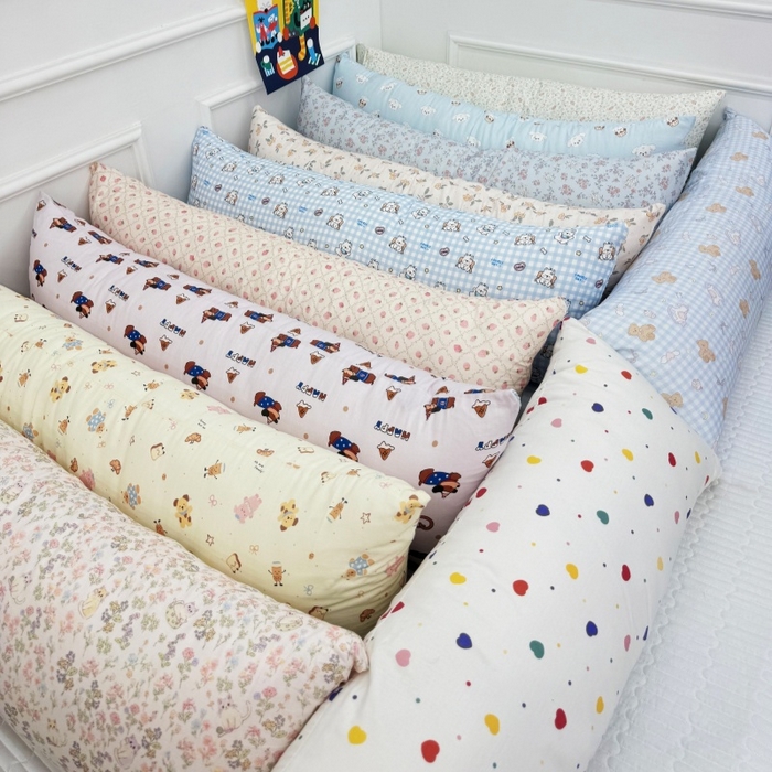 91家纺网 家纺一手货源 找家纺 （总）塞纳2025新款全棉有氧双层纱长方形可爱长条抱枕