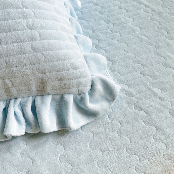 91家纺网 家纺一手货源 找家纺 （总）唐人居 2025新款高克重牛奶绒花边夹棉四件套-蝴蝶纷飞