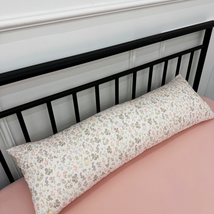 塞纳2025新款全棉有氧双层纱长方形可爱长条抱枕 阳光花房