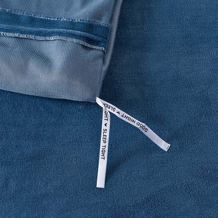 91家纺网 家纺一手货源 找家纺 印季家纺 2025新款华夫格三角格牛奶绒四件套 蓝灰