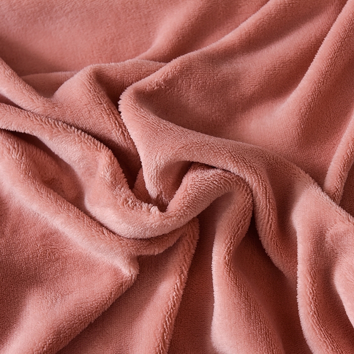 91家纺网 家纺一手货源 找家纺 印季家纺 2025新款华夫格三角格牛奶绒四件套 豆沙