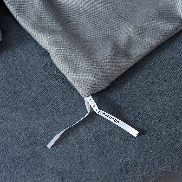 91家纺网 家纺一手货源 找家纺 印季家纺 2025新款华夫格三角格牛奶绒四件套 紫灰