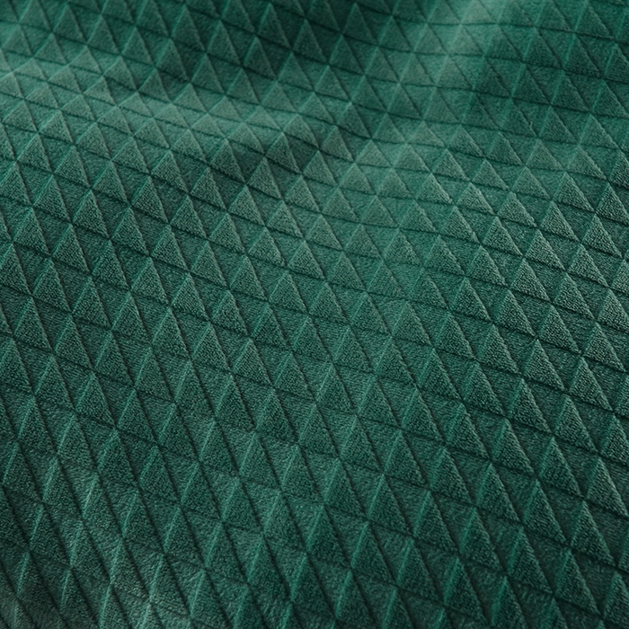 91家纺网 家纺一手货源 找家纺 印季家纺 2025新款华夫格三角格牛奶绒四件套 墨绿