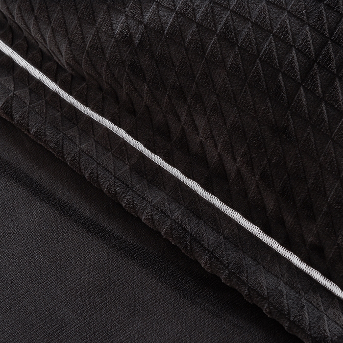 91家纺网 家纺一手货源 找家纺 印季家纺 2025新款华夫格三角格牛奶绒四件套 深灰