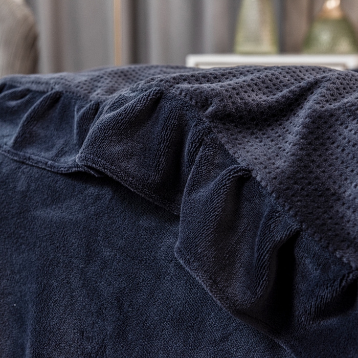 91家纺网 家纺一手货源 找家纺 （总）印季家纺 2025新款华夫格牛奶绒花边四件套