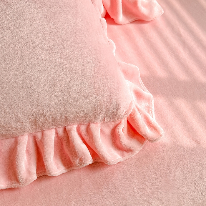 91家纺网 家纺一手货源 找家纺 唐人居 2025新款加厚牛奶绒立体绣花四件套-花漾 花漾-粉色