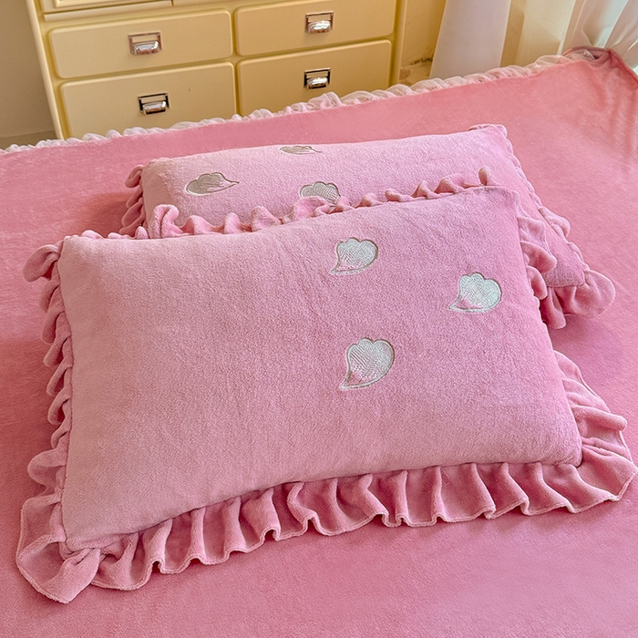 91家纺网 家纺一手货源 找家纺 唐人居 2025新款加厚牛奶绒立体绣花四件套-花漾 花漾-豆沙