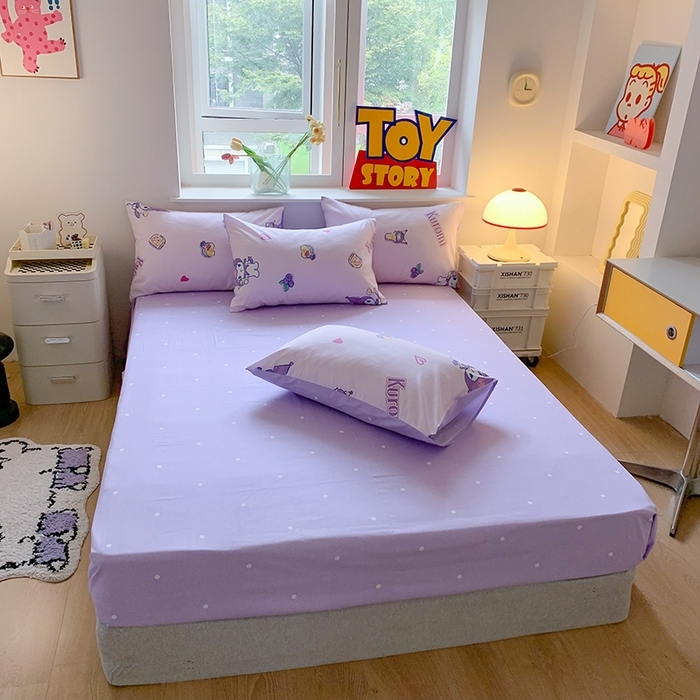 91家纺网 家纺一手货源 找家纺 （总）玉元坊 2025新款三丽鸥系列 纯棉床单全棉床裙三四件套 基础款