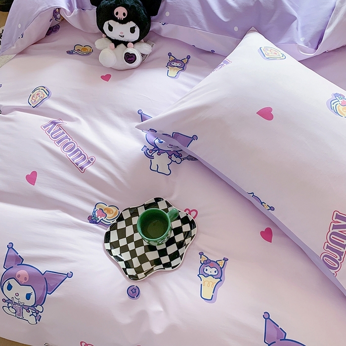 91家纺网 家纺一手货源 找家纺 （总）玉元坊 2025新款三丽鸥系列 纯棉床单全棉床裙三四件套 基础款