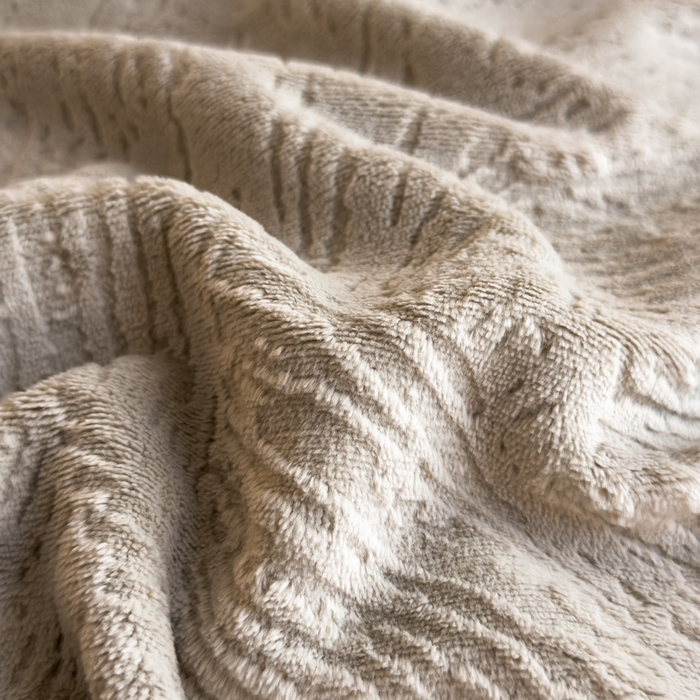 91家纺网 家纺一手货源 找家纺 印季家纺 2025新款牛奶绒包边款烂花四件套 浅驼-浅驼