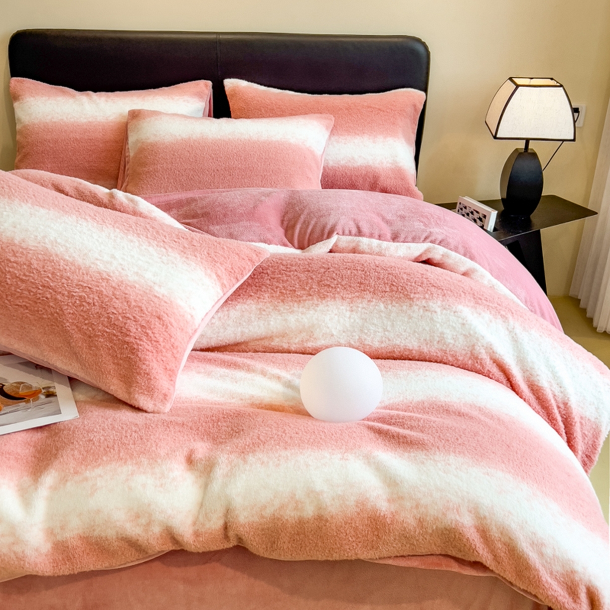 91家纺网 家纺一手货源 找家纺 （总）印季家纺 2025新款轻奢简约羊呢绒亲肤保暖四件套